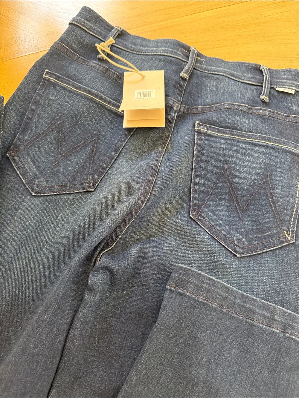 MOTHER Dark Indigo Wide Leg Jeans - Picture 7 of 10